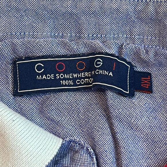 Coogi Polo Mens 4X Red Embroidered Retro Preppy Golf Short Sleeve Hip Hop Shirt - Picture 5 of 13